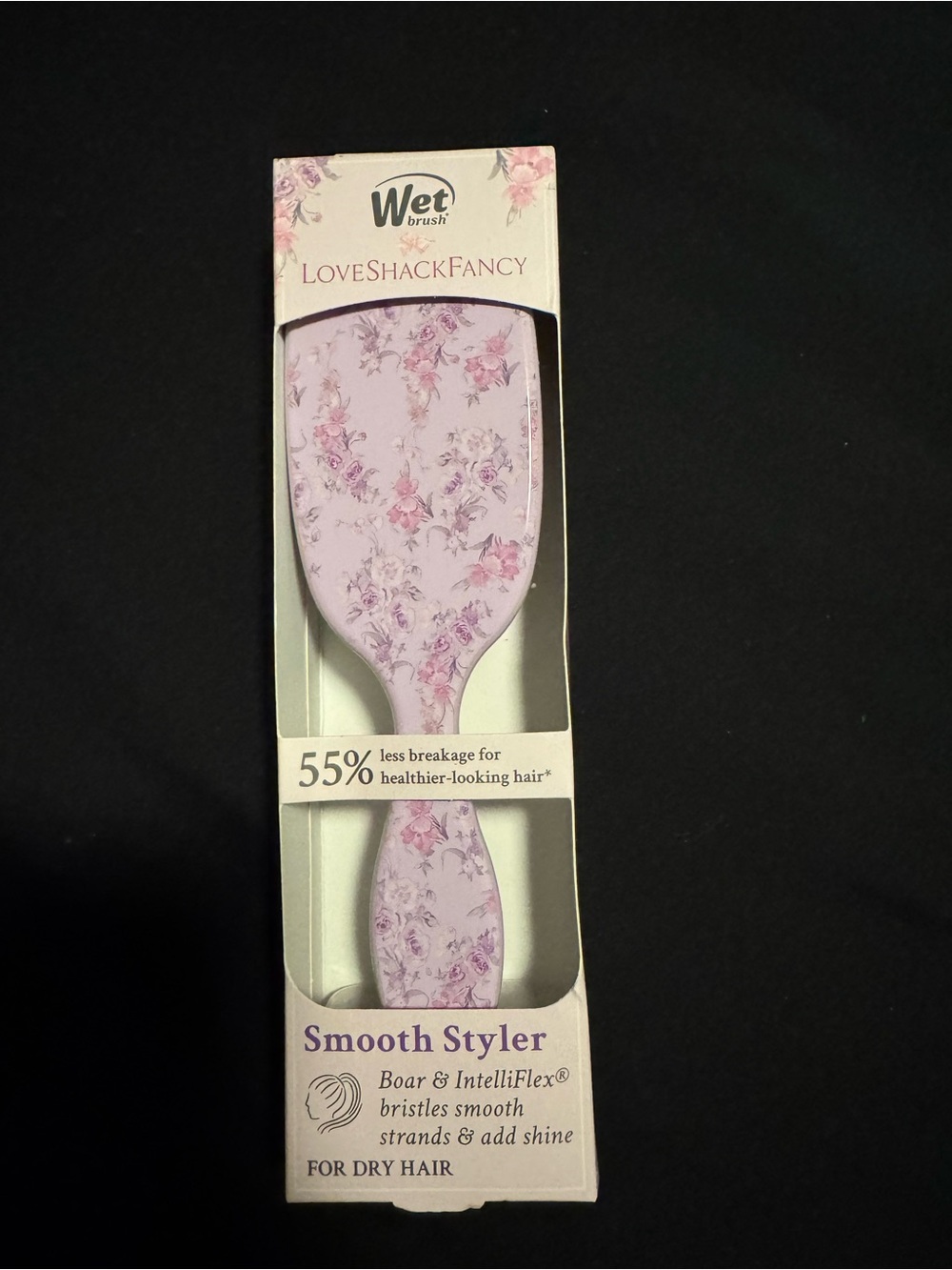 Wet Brush LoveShackFancy Floral Smooth Styler - Light Lavender Pink